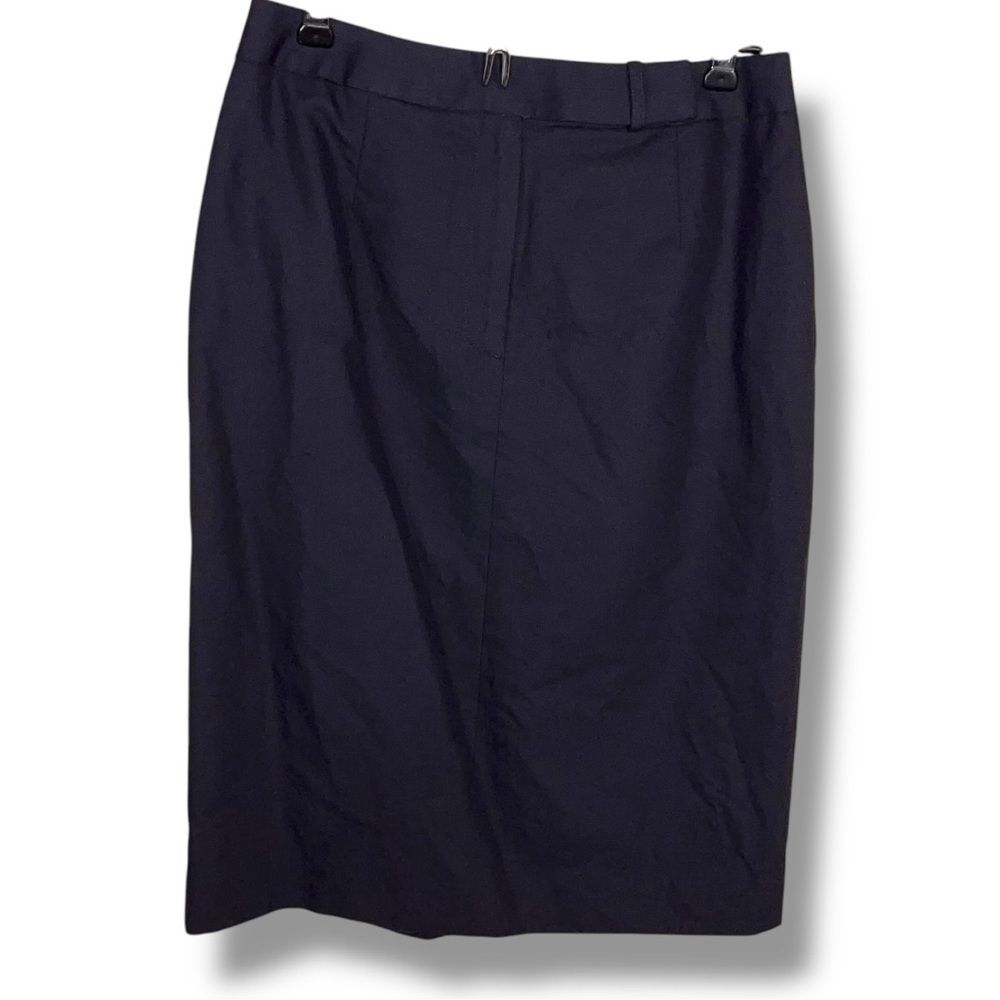 Vintage Size 4 Talbots Navy Blue Pencil Skirt Made In Japan Italian Fabric Lined